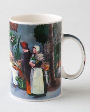 CHALEUR A Day In Bloom J. Quanrud Small Coffee Mug Colorful Flower Market Scene picture