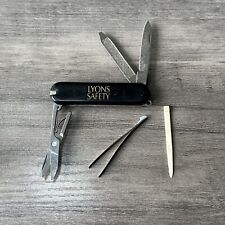 Victorinox Rostfrei Key Ring Lyons Safety Swiss Army Knife Black Vintage Pocket picture