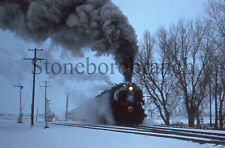 A- Duplicate RR slide: UP steam winter action; 1940's picture