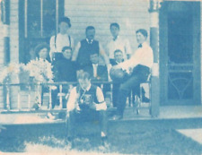 Cyanotype Man Taking Photograph, Group of Men on Porch UDB c1905 Postcard picture