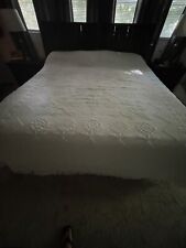 Vtg Bates George Washington Hobnail Bedspread White 100% cotton 96W 109L picture