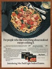 1985 Mrs. Paul's Light Seafood Entrees Vintage Print Ad/Poster 80s Food Pop Art  picture
