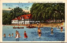 Postcard Wisconsin Devil's Lake State Park Vacation Days Swimming  Baraboo WI PM picture
