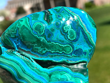 POLISHED CHRYSOCOLLA AND MALACHITE - 2 1/4 inches picture