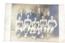 RPPC High School Basketball Team Boys c. 1900s Coaches Real Photo picture