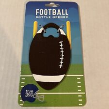 NEW True Zoo Brown Flat Football Shaped Bottle Opener. Tailgate Sunday Funday picture