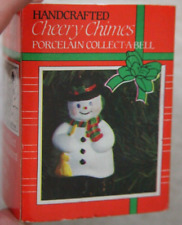 New Vintage Giftco Cherry Chimes Collect-A-Bell Snowman Christmas Ornament WS524 picture