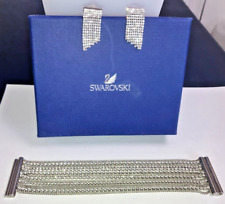 Authentic Swarovski Crystal Sparkling Strand Bracelet & Mini Fit Earrings SET picture