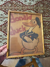 Rare Donald Duck Print Framed, Great Vintage Collectible picture