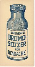 1920's Vintage Original Bromo Seltzer Ink Blotter picture