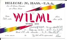 QSL 1957  Melrose MA    radio card picture