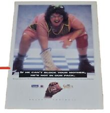 1993 Print ad Score Football can't block your mother he's not in our pack woman picture