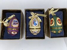 Valerie Parr Hill Mr. Christmas Decorative Trinket Musical Box Eggs 3 picture