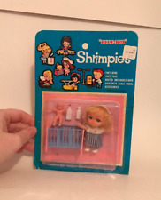 Vintage 1960s Blue Box Shrimpies Nurse Toy Set: Baby Doll, Crib & Bottles NOS picture
