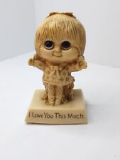 Vintage Wallace Russ Berrie figurine statue girl I Love You This Much 1975 resin picture