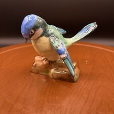 Vintage Crown Staffordshire Blue Bird on a log picture
