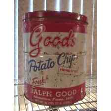 Vintage RALPH GOOD’S Potato Chips Large 36 Oz Potato Chip Tin Can Adamstown Penn picture