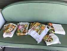 70’s MCM Fieldcrest Flower Power Retro Bath Towel Set 17 Pieces Unused Condition picture