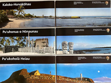 Lot of 3 HAWAII NATIONAL PARK SERVICE UNIGRID BROCHURE Map  BIG ISLAND  Newest picture