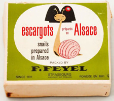 Escargots Snails prepared in Alsace France Strasbourg in Box - RARE - F. Feyel picture