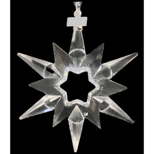 Swarovski 1997 Crystal Snowflake Holiday Christmas Ornament Star w/ Box *Flawed picture