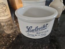 Vintage Lambrecht Stoneware Crock C 1  1/2 Butter Milwaukee 3” Tall Antique picture