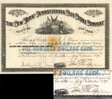 New York and Pennsylvania Blue Stone Co. signed by James Fisk, Jr. known as 