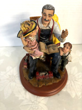 Vanmark “To The Rescue” Fireman With Kids Figurine 1997 Vintage❤️ picture