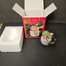 Lenox Blinking All The Way Snowman  3.4 inches Lit Ornament picture