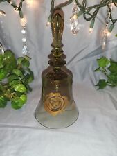 Vintage Green Glass Bell Made In Hungary picture