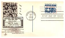 postcard First Day of Issue 1964 Washington D.C.  Social Security Card A2050 picture