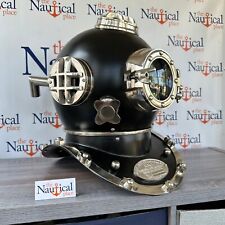 Black & Nickel Finish Diver Helmet, Full Size Mark V Diving Helmet, Navy Diver's picture