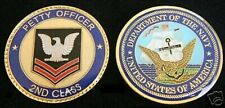 USN NAVY PETTY OFFICER 2ND CLASS PATCH  CHALLENGE COIN  picture