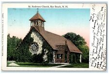 1906 St. Andrews Church Copper Window Building Rye Beach New Hampshire Postcard picture