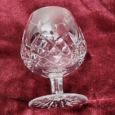 Set of 2 Lismore by Waterford Signed clear Crystal Brandy Glass 5