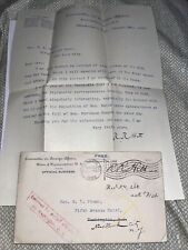 1896 Letter Foreign Affairs Chair Congressman Hitt: Cuban General Dulce & Campos picture