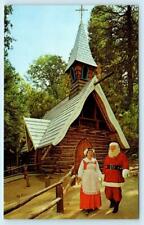SKYFOREST, CA ~ Santa & Mrs. Claus SANTA'S VILLAGE Chapel c1960s Postcard picture