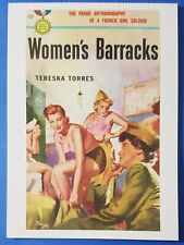Postcard Pulp Fiction Cover Art Womens Barracks by Tereska Torres 6.75