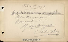 JULES LEVY - AUTOGRAPH MUSICAL QUOTATION SIGNED 02/21/1893 picture