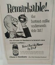 Vintage 1956  Chase & Sanborn Instant Coffee Full Bodied Print Ad Advertisement  picture