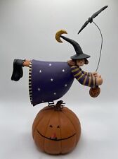Williraye Studio “Midnight Flight” Halloween Bobbler Witch, Pumpkin, Bat  2002 picture