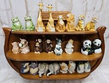 1987 Franklin Mint Noah’s Ark Salt and Pepper Shakers Wooden Ark with Animals. picture