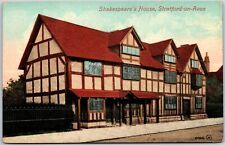 Shakespeare's House Stratford On Avon England Roadway Museum Building Postcard picture