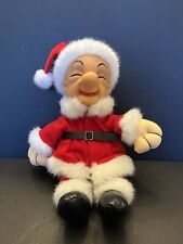 Vintage Mr.Magoo Santa Christmas Plush Doll Plastic Face 14” picture