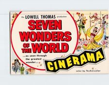 Postcard Seven Wonders Of The World Cinerama Music Hall Theatre Detroit MI USA picture