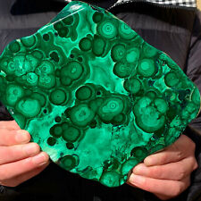 3.32LB  Natural Beauty Shiny Green BrightMalachite Fibre Crystal From China/B757 picture