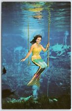 Postcard FL Florida Weeki Wachee Mermaid On Trapeze B55 picture
