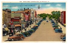 Wytheville VA Virginia Main Street Looking East W-6 Linen Postcard picture