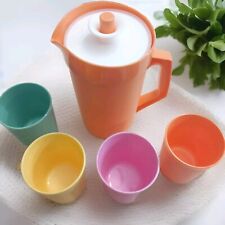 Tupperware Kids Party Set Mini Play Toy Pitcher w/ Tumblers Pastel Color New picture