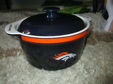 RARE 2015 Denver Broncos 2 Qt Baking Dish Crock/Lid Officially Licensed Product picture